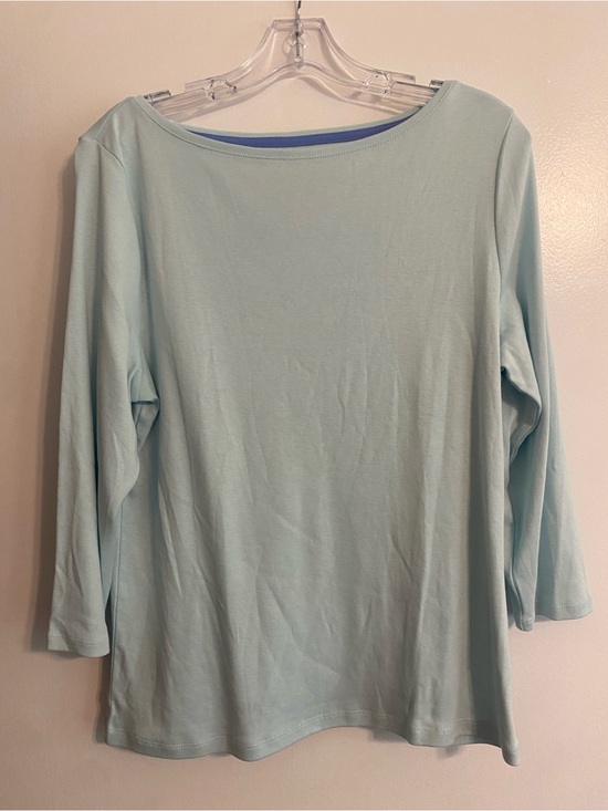 Talbots Tops - Talbots “The Talbots Tee” Aqua 3/4 Sleeve Top- Size Petite Large